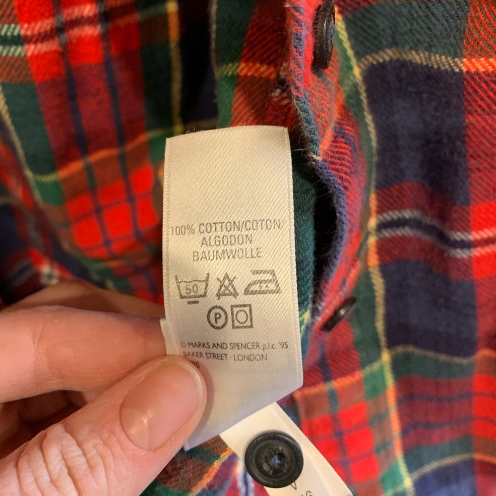 Marks & Spencer | Red Plaid Button Up - Picture 5 of 9